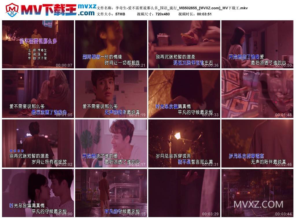 李奇生-爱不需要说那么多_国语_流行_MB502855